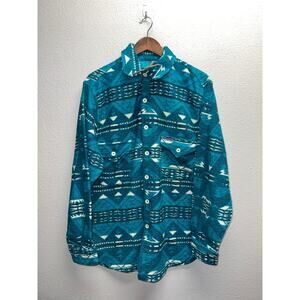Blue Ocean Button Up Shirt Jacket Shacket Pile Hi-Tech Taglia Camicia Plow NWT M